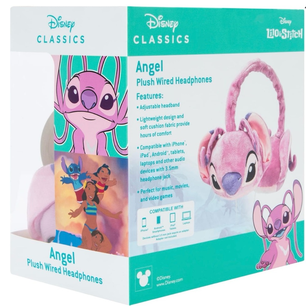 Disney Angel Plush Wired Headphones - Purple - Picture 3 of 6